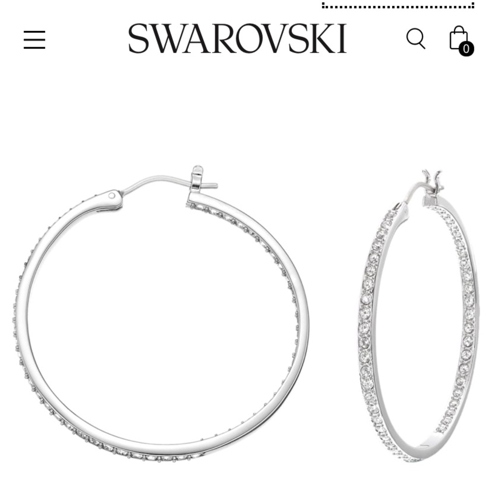 Swarovski Hoop Earrings Diamonte